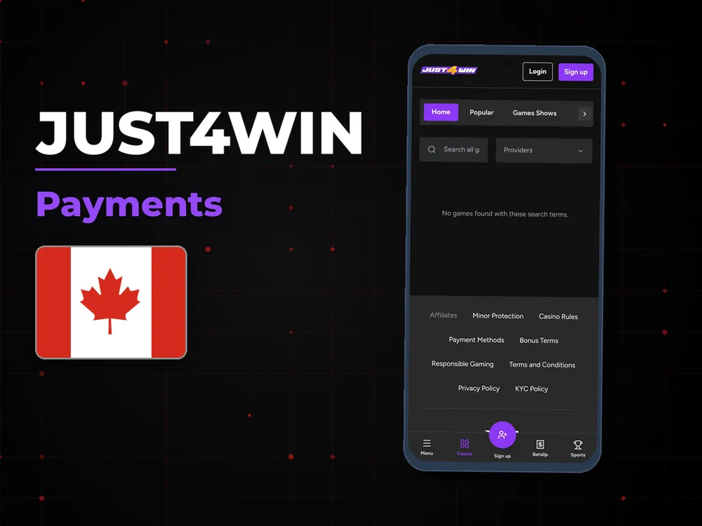 Just4win - Payments