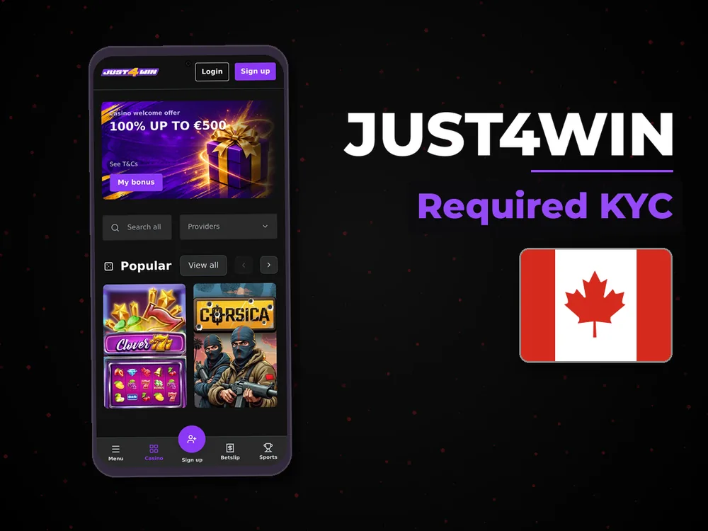 Just4win - Required KYC