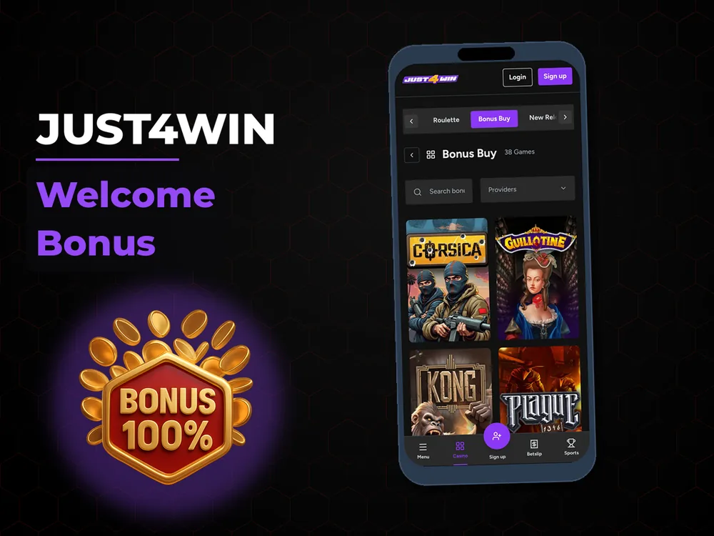 Just4win - Welcome Bonus