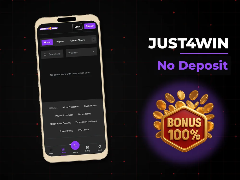 Just4win - No Deposit