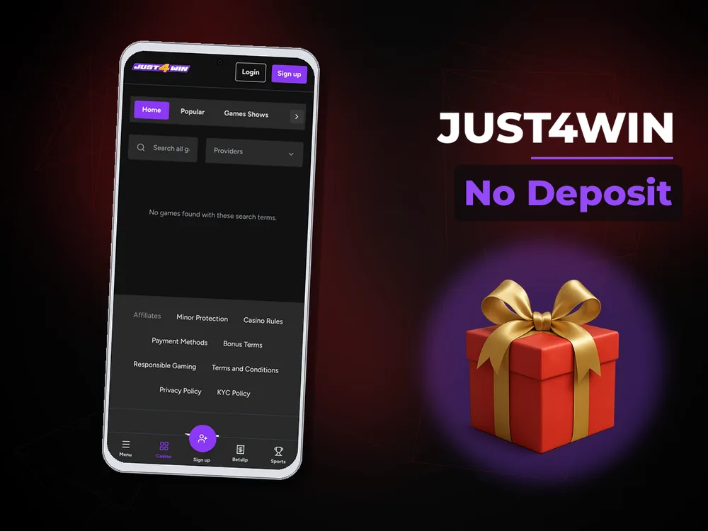Just4win - No Deposit