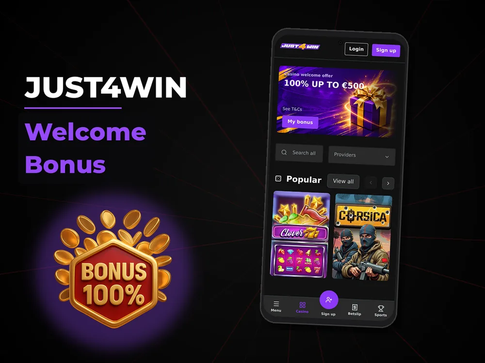 Just4win - Welcome Bonus